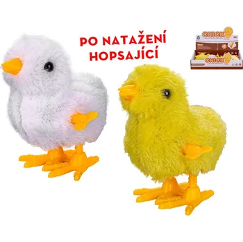 plyšák Mikro Trading Kuřátko plyšové po natažení skáče, 9 cm, 2 barvy