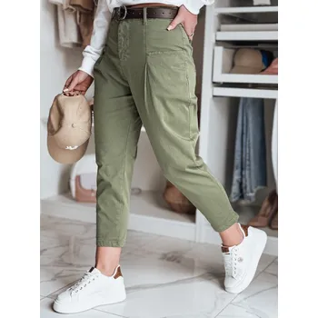Dámské kalhoty Dámské kalhoty chino střih chino střih UY2554 Barva: Khaki, Velikost: XL