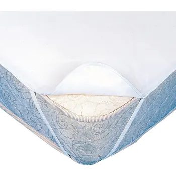 Povlak na polštářek Blancheporte Moltonová nepropustná PVC ochrana matrace ve střihu podložky bílá 80x190 cm