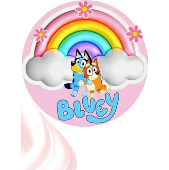 Jedlá dekorace na dort "Blue 8" 20 cm (Fondánový list NEVYŘEZÁNO)