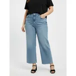 Sinsay - Wide leg džíny s opraným efektem Plus size - modrá - 244HC-50J - 244HC-50J-52