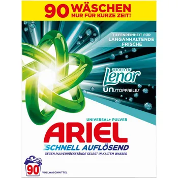 Ariel Universal Lenor Touch Of Unstoppables prací prášek, 4,95 kg