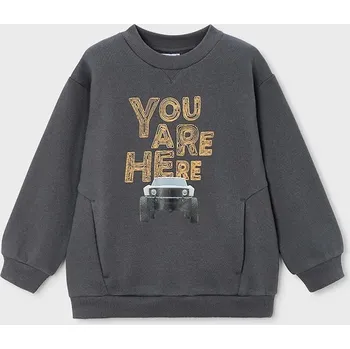 Chlapecká mikina Dětská halenka Mayoral 4404.5C.Mini.9BYA šedá 90X, vel. 140