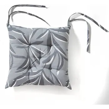 Potah na židli Blancheporte Sada 2 podsedáků na židli s potiskem listů perlově šedá