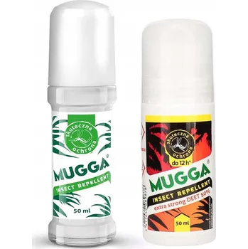 Repelent Repelent proti komárům a hmyzu Mugga Roll-On 20% DEET + Mugga Strong 50% DEET