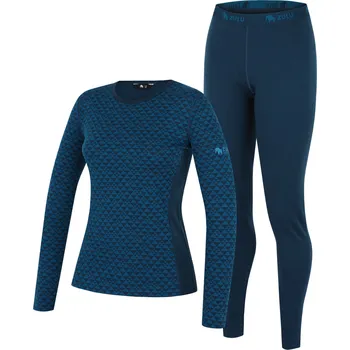 Set dámského termoprádla Dámský funkční set Zulu Merino 240 Long Velikost: M / Barva: modrá