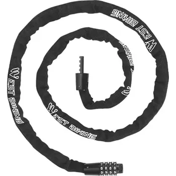 Zámek na kolo WEST BIKING Zámek na kolo s kombinací 4 číslic