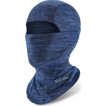 Kukla WEST BIKING Celoobličejová kukla pro tepelnou ochranu MODRÁ