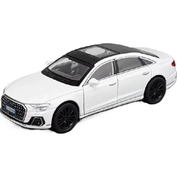 autíčko Audi A8 kovový model hračka na baterie světla zvuk 1:32 Bílá