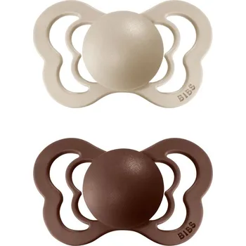 BIBS Couture ortodontické dudlíky ze silikonu 2ks - velikost 2 Vanilla / Mocha