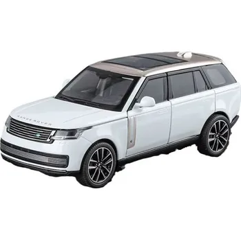 autíčko Range Rover SV kovový model hračka na baterie světla zvuk 1:32 Bílá