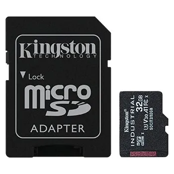 Paměťová karta Kingston Industrial/micro SDHC/32GB/UHS-I U3 / Class 10/+ Adaptér SDCIT2/32GB