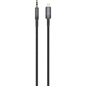 Audio kabel Devia EC619 Aux kabel - 3,5mm jack / Apple Lightning / 1m / černý