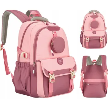 Školní batoh Školní batoh vícekomorový Peterson růžový 26 l