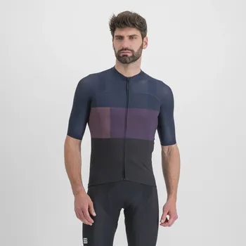 cyklistický dres dres Sportful Snap Jersey Black Galaxy Blue XXL