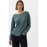 GAP Lněné tričko - Dámské GAP kaki 2646751