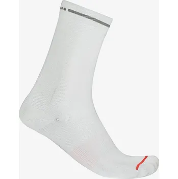 Pánské oblečení ponožky Castelli Premio Evo 18 Sock White L/X