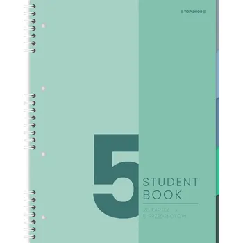 Blok Notes B5 TOP-2000 - poznámkový blok na kreslení, školní kroužkový blok s mřížkou, modrý