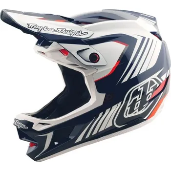 Cyklistická přilba Troy Lee Designs Integrální helma Troy Lee Designs D4 POLYACRYLITE QUALIFIER BLUE / WHITE 2025 - XL (60-62cm)