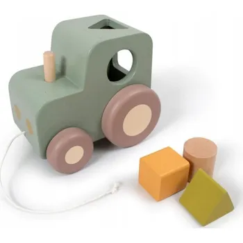 Dřevěná hračka Filibabba Vkládačka tvarů Traktor