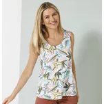 Top s potiskem bílá/khaki 38/40