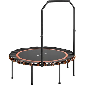 Trampolína Fitness trampolína s nastavitelným madlem | černo-oranžová