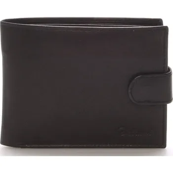 Módní doplněk Pánská kožená černá peněženka - Delami 8945 černá