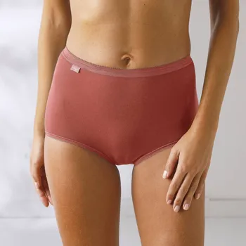 Dámská móda Kalhotky maxi Basic, sada 3 ks cihlová+korálová+bílá 42