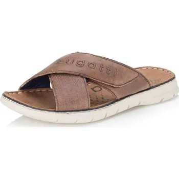 Pánské pantofle Bugatti Pánské nazouváky BUGATTI A3282-6300 hnědá S6 43