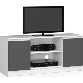 Televizní stolek TV stolek Tonon 120 cm bílý/grafitový šedý