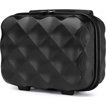 Kosmetický kufr KONO ultralehké skořepinové toaletní pouzdro - ABS/polykarbonát - černá - 10L K2395L