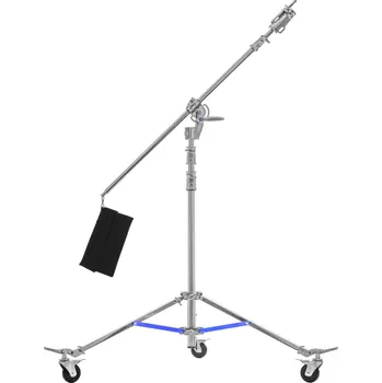 Stativ Phototools Heavy boomstand M8 2v1 - ocelový stojan - stativ s 5/8" baby spigotem a remenem 5,3m, nosnost 30 kg
