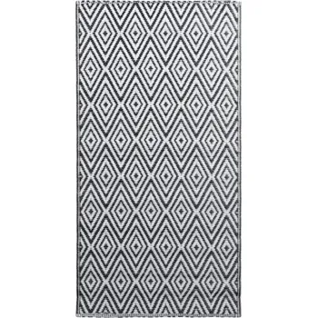 Koberec Koberec ARAKIL bílo-černý 80 x 150 cm, dvouvrstvý žakárový