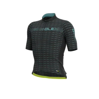 cyklistický dres dres ALÉ GRAPHICS PRR GREEN ROAD Black-Turquoise L