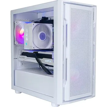 Stolní počítač AlzaPC GameBox Prime Mini - R5 / RX9060XT 16GB / 32GB RAM / 2TB SSD / Bez OS / White