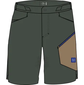 Cyklistické kalhoty volné kraťasy Maloja FuornM. deep forest multi M