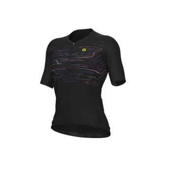 cyklistický dres dres ALÉ dámský PR-E MEGABYTE Black S