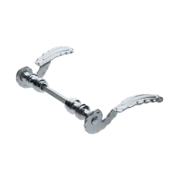 Dveřní kování KOVIAN, s.r.o. Klika pozinkovaná, průměr uchycení na štítek ø 19 mm, pár