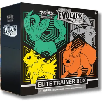 Sběratelská karetní hra Pokémon TCG Sword & Shield: Evolving Skies Elite Trainer box(LUJF) Lehce poškozená folie