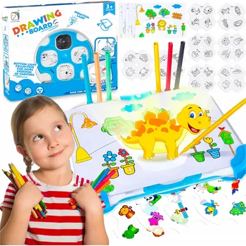 Obraz Podsvícená kreslicí tabulka s LED projektorem pro děti