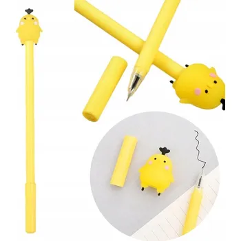 Propiska ozdobná KUŘÁTKO 18 cm černá gelová 0,5 mm mix barev