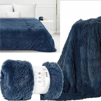 Prostěradlo Přikrývka Eurofirany polyester 200 cm x 220 cm modrá