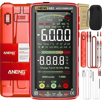 Multimetr DIGITÁLNÍ MULTIMETR AUTOMATICKÝ MĚŘIČ PROUDU NAPĚTÍ ANENG 681A PRO MAX