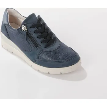 Dámské tenisky Kožené tenisky s pružnými vsadkami modrá 41
