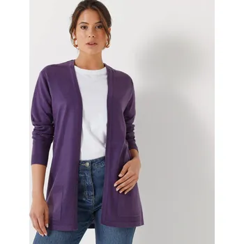 Dámský svetr Kardigan bez zapínání černý rybíz 56