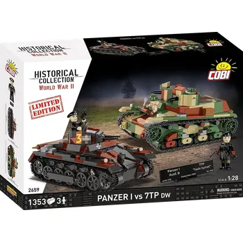 Stavebnice COBI Set tanků Panzer I vs 7TP DW COBI 2659 - Limited Edition WW II 1:28