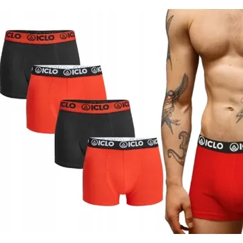 Boxerky Pánské bavlněné boxerky ICLO 4 kusy vel. M