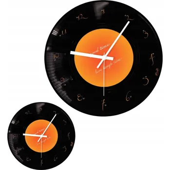 Hodiny STYLOVÉ nástěnné hodiny VINYL moderní analogové na zeď vintage černé