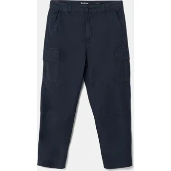 Pánské kalhoty Bavlněné kalhoty Barbour Relaxed Fit Cargo MTR0759 modrá 95X, vel. 32