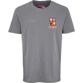 Pánské tričko CCM Triko CCM Core Česko Znak SR, Barva GRE, Velikost XXL 995900